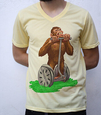 Chimp on Segway T shirt Artwork, Chimpanzee, Danny Baker GiddyTees