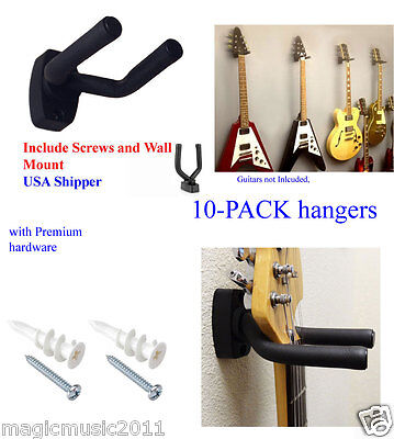 10 PCS Pack Guitar Hangers Hook Holder Wall Mount Display Instrument Top Stage GRAK-10 - фотография #2