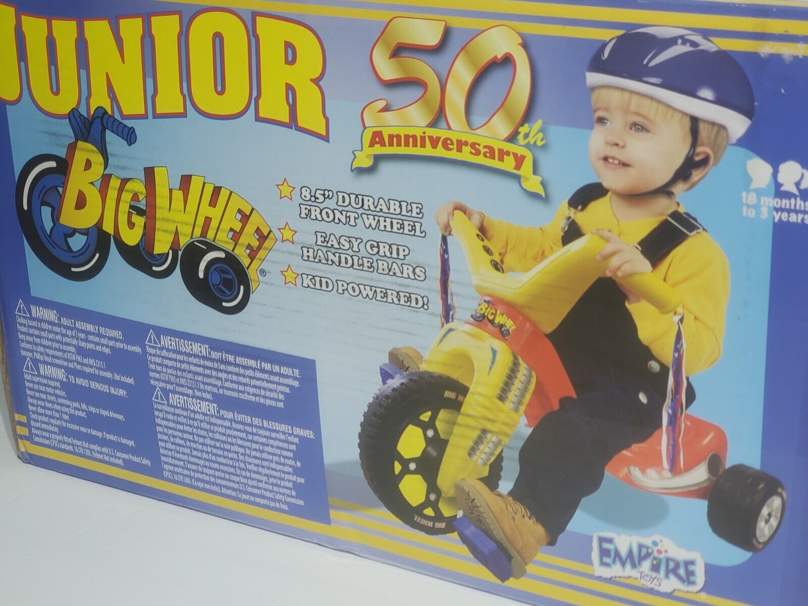 BIG WHEEL Junior 50TH ANNIVERSARY Tricycle Ride-on Toy NEW Sealed Box 18m-3yr The Original Big Wheel - фотография #3