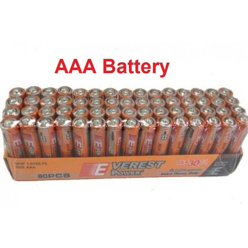60 AAA Batteries extra Heavy Duty  Everest power RO3P
