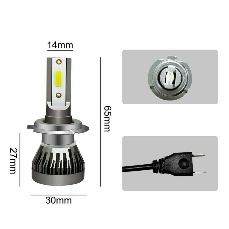 Beam Light Error Free H7 LED Headlight 200W/20000LM Bulbs Car Led Headlights Без бренда - фотография #6
