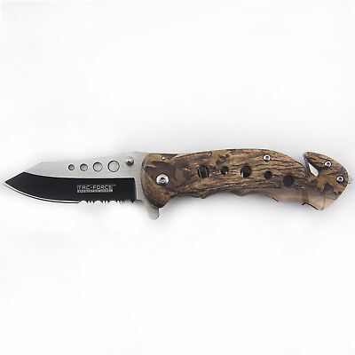 7.75" TAC FORCE CAMO SPRING ASSISTED FOLDING KNIFE Blade Pocket Tactical Open Tac-Force TF-498BC - фотография #3