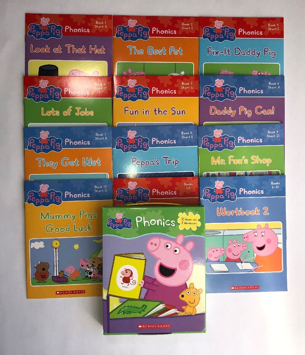 Peppa Pig Childrens Books Phonics Learn to Read Gift Set Lot 12 Без бренда - фотография #9