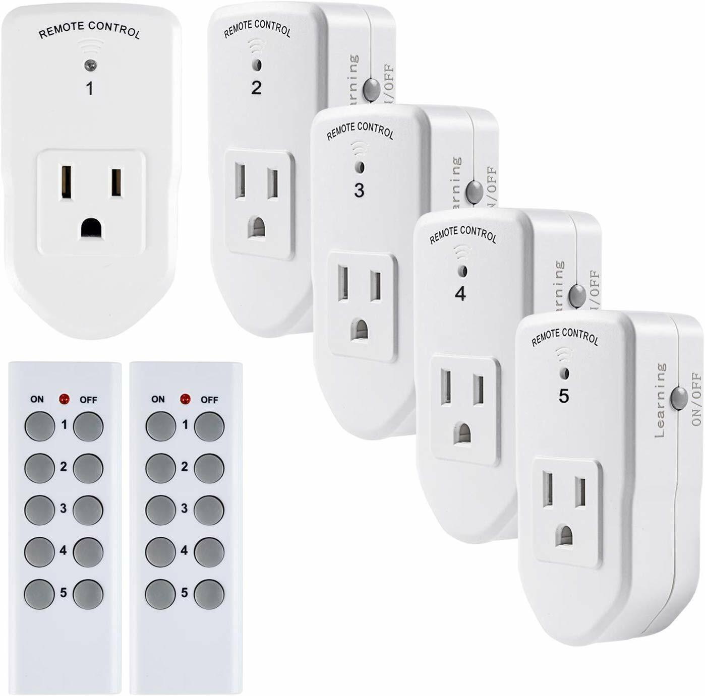 BN-LINK Wireless Remote Control Outlet Switch Power Plug In for lights LED bulbs BN-LINK BNRU117