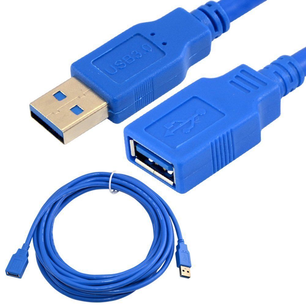Premium 1.5FT 5FT 10FT 15FT USB 3.0 A Male to Female Extension Cable Cord Blue Unbranded/Generic does not apply