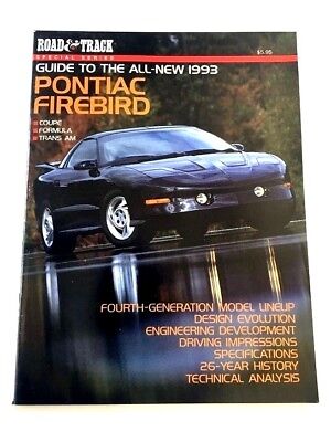 1993 Pontiac Firebird Trans Am 80-page Sales Brochure Guide by Road Track Без бренда