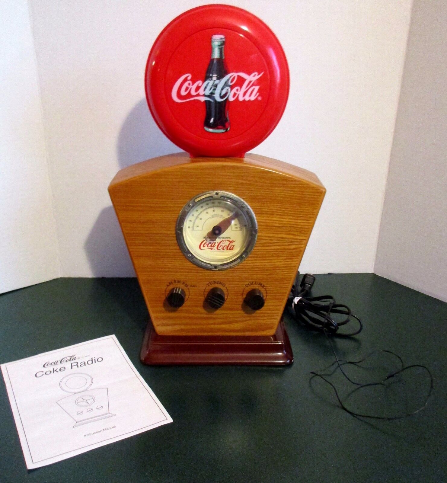 Coca Cola Radio AM / FM Original Box Antique Style 1934 Light Up Icon Dial 15" H Coca-Cola - фотография #2