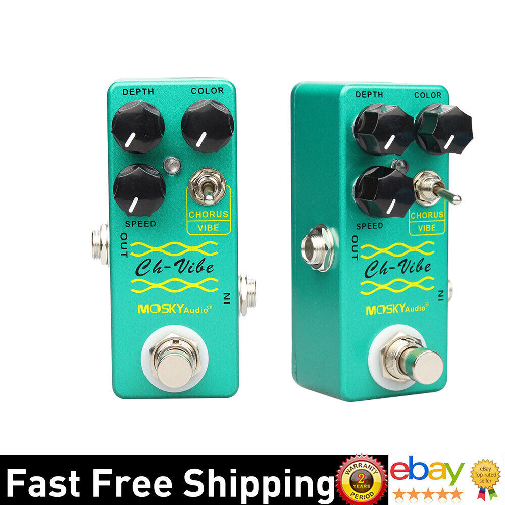 Mosky Chorus Vibe Guitar Effect Pedal Vibe Sound True-Bypass Vintage Tone LED Mosky Does not apply - фотография #2