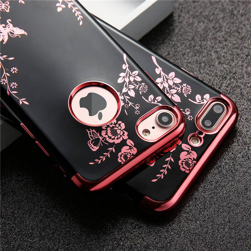 for iPhone 7/8 & 7+/8+ PLUS - Soft TPU Rubber Gummy Case Cover Flower Butterfly Unbranded/Generic TPU - фотография #4