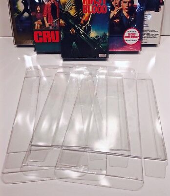 5 VHS Box Protectors For Standard VHS Tapes  Clear Plastic Display Sleeves Boxes VHS Does not apply