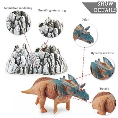 Prehistoric Animal Toys Figurines Realistic Dinosaur Volcano 27pcs volcano sets Does not apply Does Not Apply - фотография #8