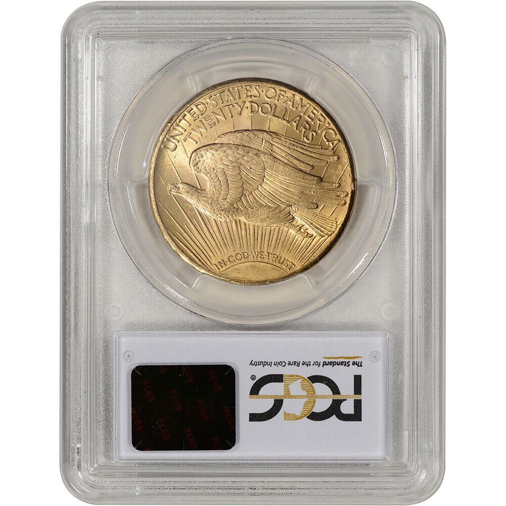 US Gold $20 Saint-Gaudens Double Eagle - PCGS MS63 - Random Date Без бренда - фотография #2