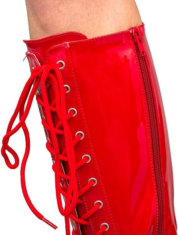 Adult Pro Wrestling Costume Lace-Up Zipper Boots Custom Made Multiple Color Costume Agent - фотография #9
