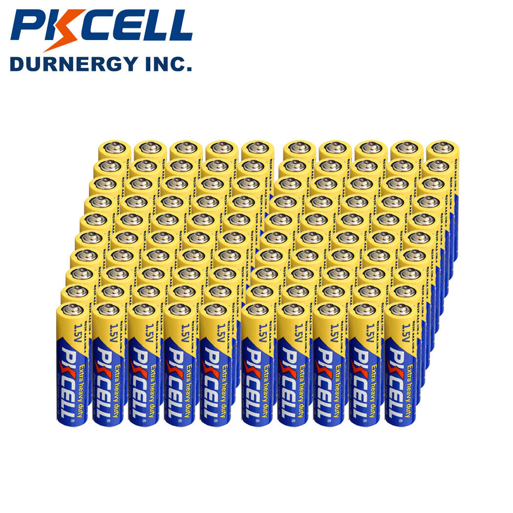 100x AAA Batteries R03P E92 PC2400 Triple A 1.5V Zinc-Carbon for Xmas Tree Light PKCELL Does Not Apply