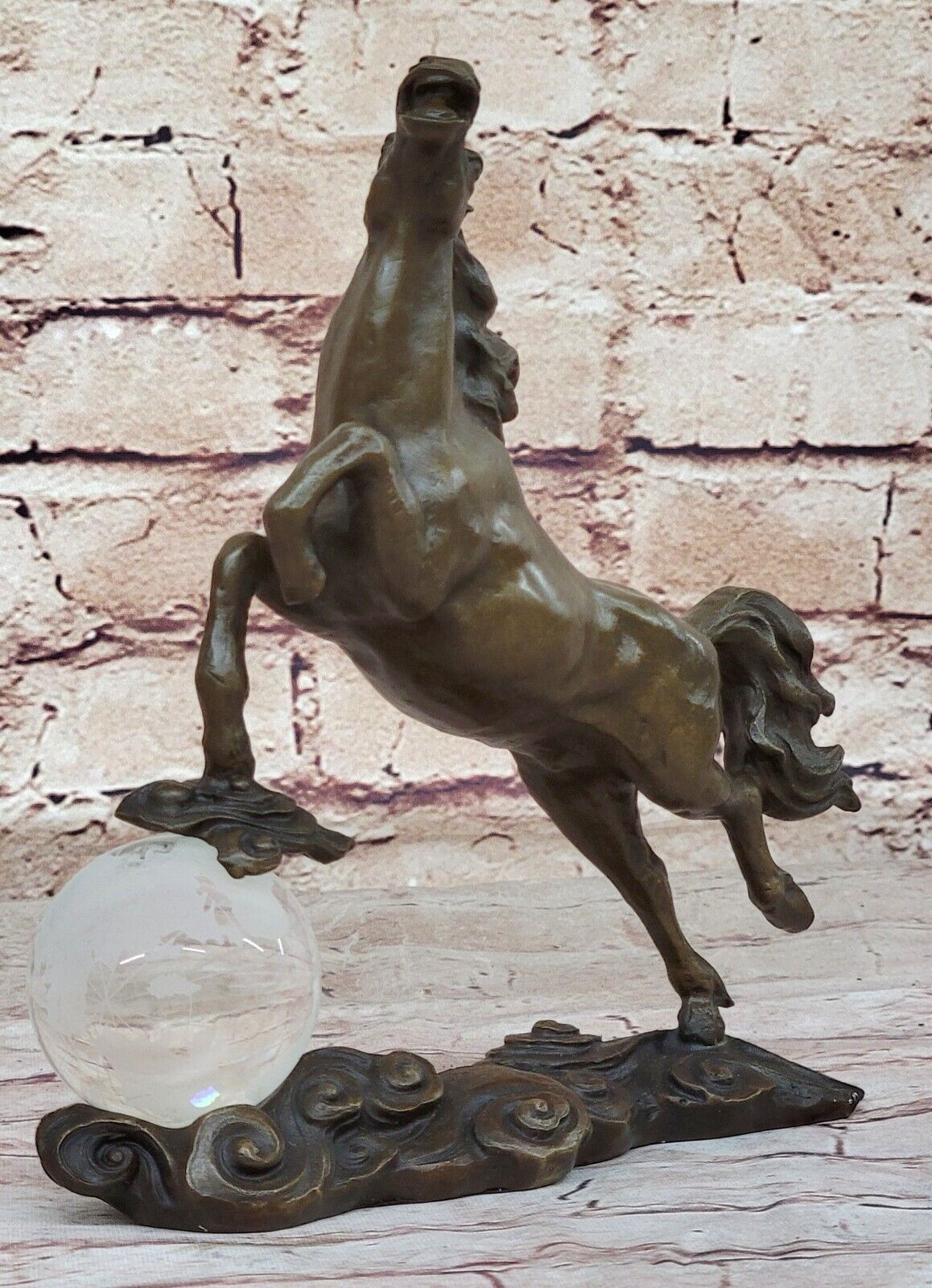 Lost Wax Method: Milo`s Signed Rearing Horse Sculpture Genuine Bronze Decor NR Без бренда - фотография #3