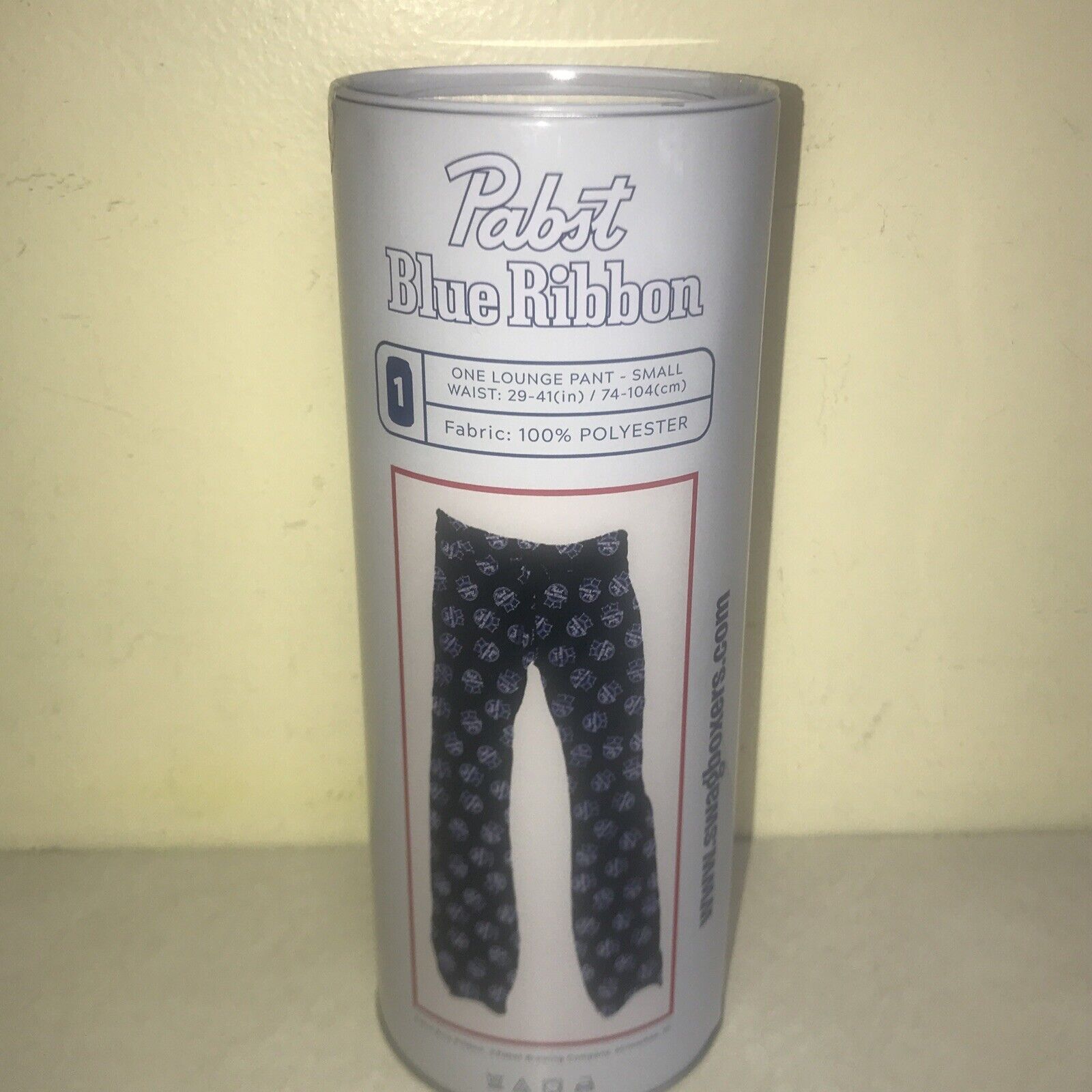 PBR Pabst Blue Ribbon Beer Lounge Pants in a can-SIZE SMALL S Swag Boxers Pabst Blue Ribbon