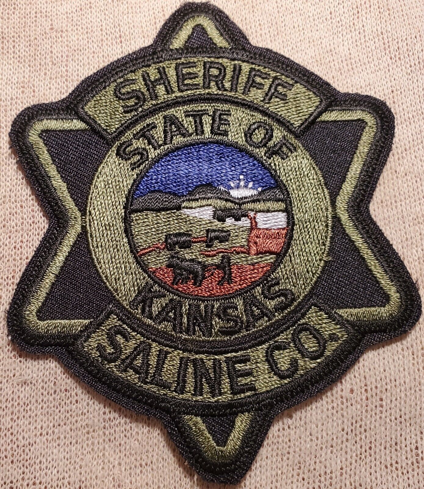 KS Saline County Kansas Sheriff Patch Без бренда