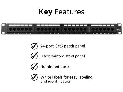 Monoprice 24-port Cat6 Patch Panel, 110 Type (568A/B Compatible) (UL) Monoprice 107253 - фотография #2