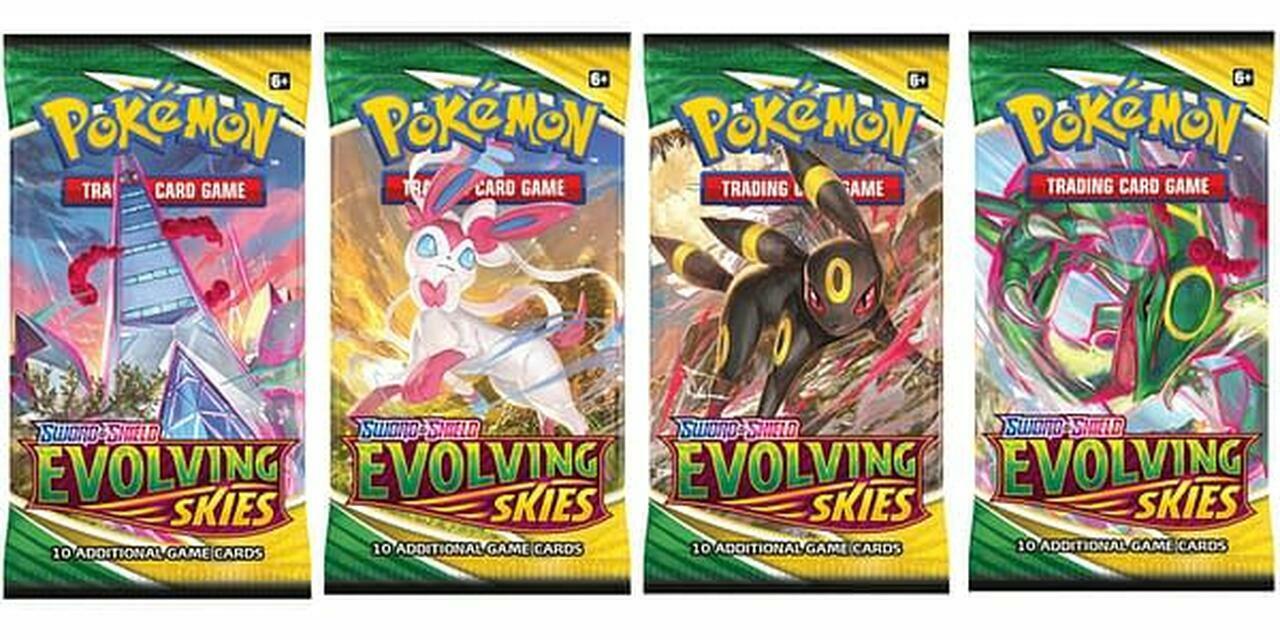 10 EVOLVING SKIES Booster Pack Lot - Sealed From Box Pokemon Cards Без бренда - фотография #2