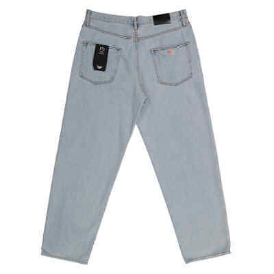 Emporio Armani Men's Hemp-Blend J73 Loose-Fit Denim Jeans, Waist Size 34" Emporio Armani 3R1J73-1DPWZ-0943 - фотография #6
