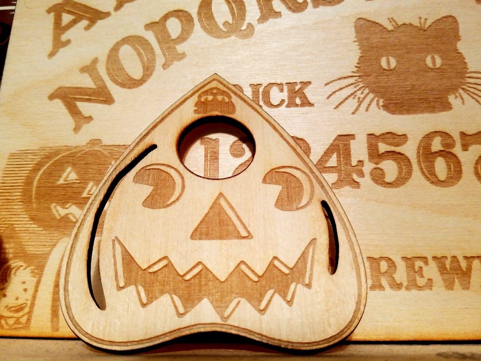Wooden Vintage Halloween Ouija Board & Planchette | Handmade Wood Spirit Board DC Maker Labs - фотография #2
