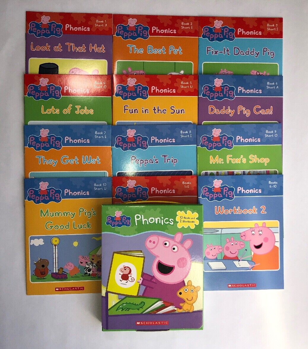 Peppa Pig Childrens Books Phonics Learn to Read Gift Set Lot 12 Без бренда - фотография #10