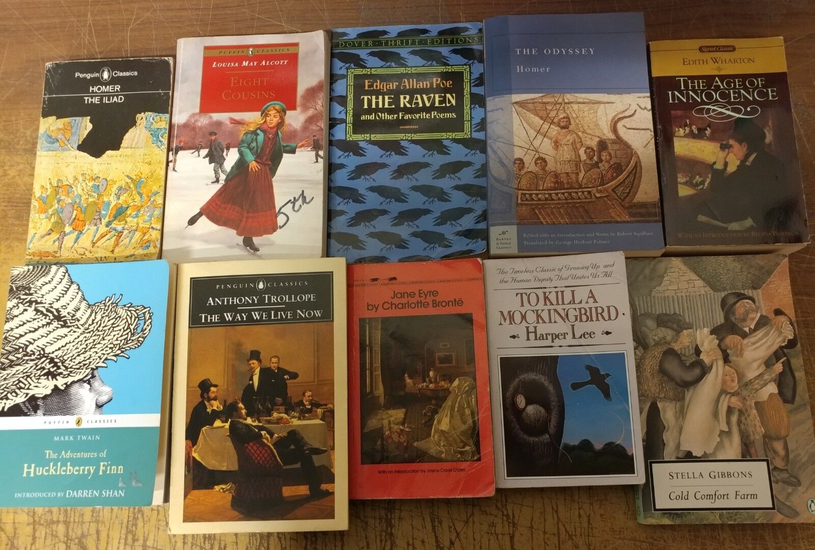 Lot of 10 Classic Paperback Literature Book Penguin Orwell Dickens Steinbeck Mix Без бренда - фотография #3