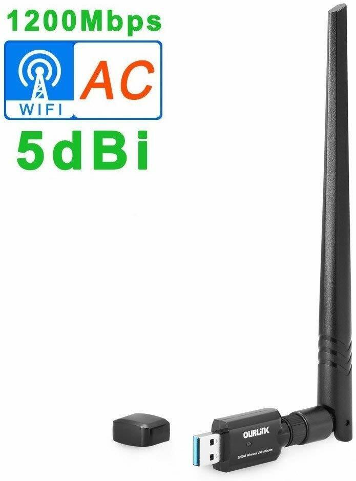 Mini AC600 Dual Band 2.4/5Ghz WiFi Wireless N USB Adapter Dongle 802.11ac/b/g/n OURLINK