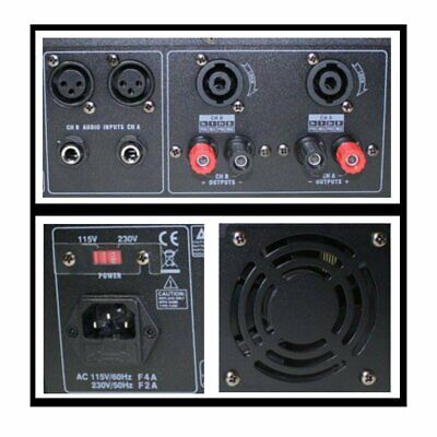 EMB Pro PA4400 2200W 2 Channel Power DJ Amplifier 2U Rack Mount Amp Stereo EMB PA4400 - фотография #2