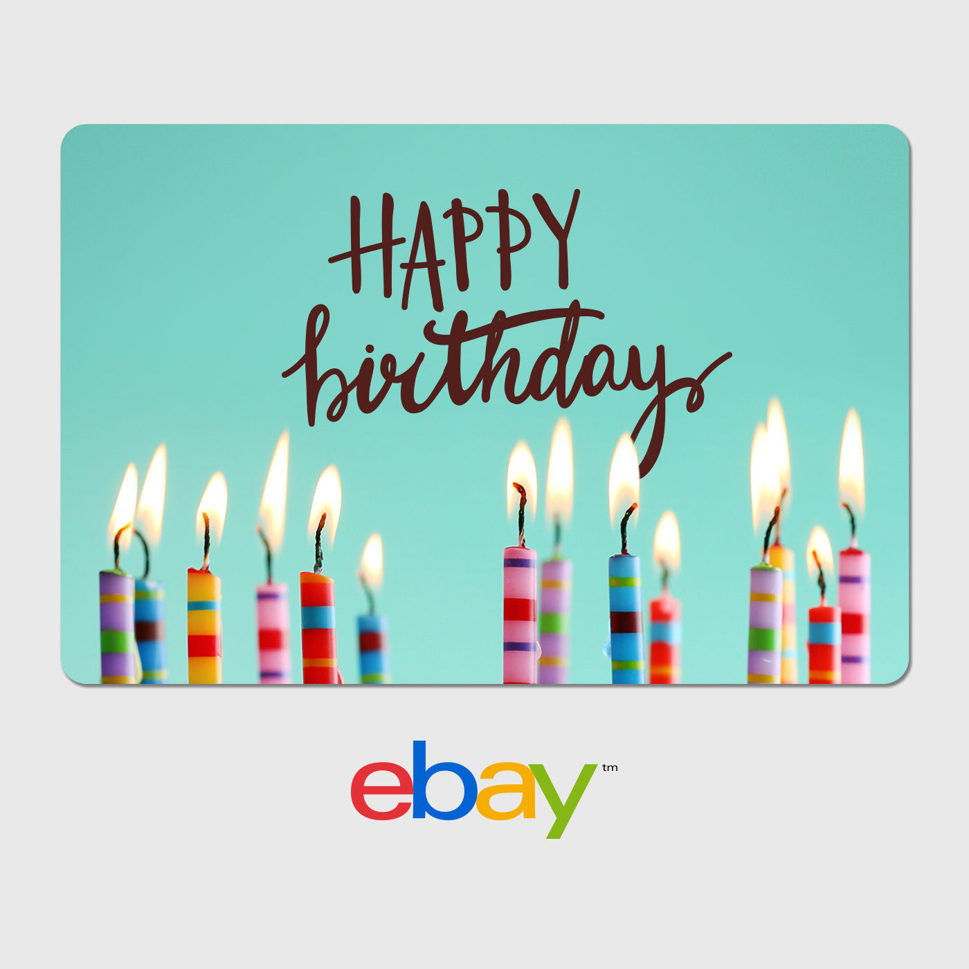 eBay Digital Gift Card - Happy Birthday Candles -  Email delivery Без бренда