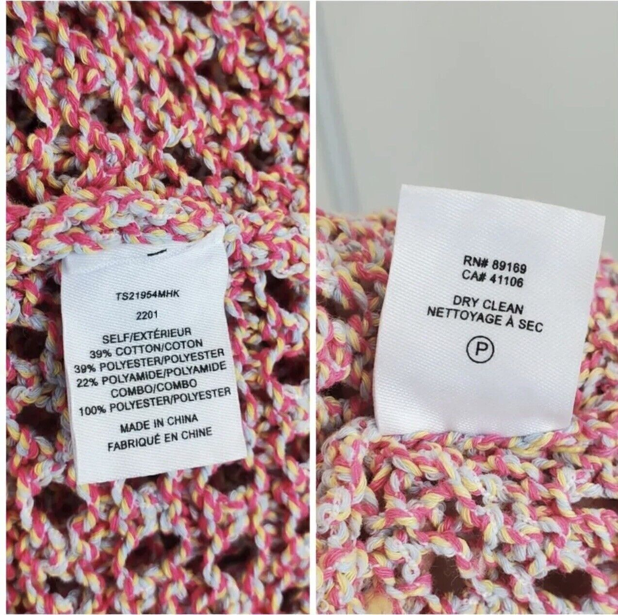 NEW Derek Lam 10 Crosby Eliana Crochet Sweater Tank Dress pink Size L $450 10 Crosby Derek Lam - фотография #5