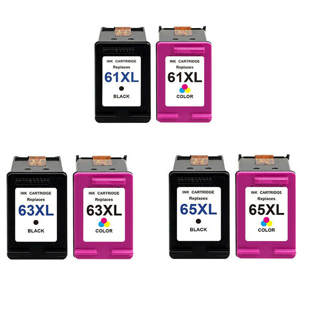 Ink Cartridge Black Color For HP 74XL HP 61XL HP 63XL HP 65XL HP 67XL - New Chip Unbranded/Generic N-H61S-655783331492