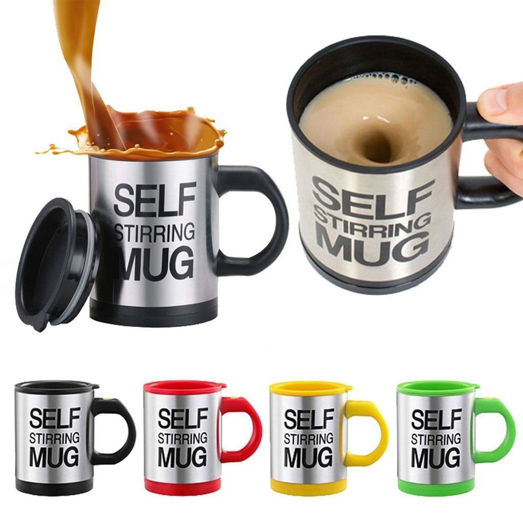 Self Stirring Mug Coffee Cup Auto Mixer Drink Tea Home Insulated Stainless 400ml Spreezie Does Not Apply