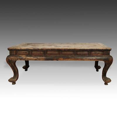 ANTIQUE CHINESE QING DYNASTY ALTAR TABLE ELM WOOD FURNITURE CHINA 18 / 19TH C.  Без бренда