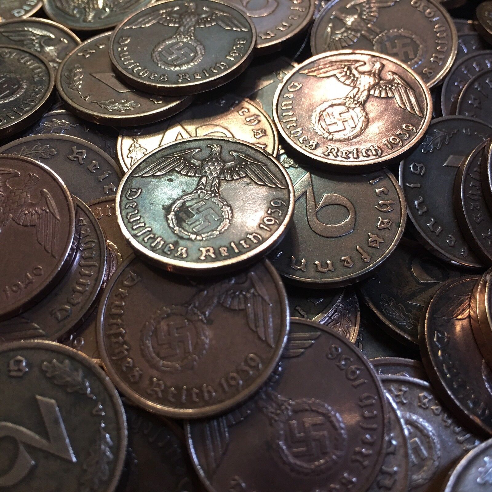 Rare WW2 German 2 RP Reichspfennig 3rd Reich Bronze Nazi Coin Buy 3 Get 1 Free Без бренда - фотография #11