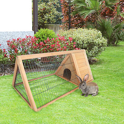 Outside Triangle Shaped Wooden Protective Pet House w/ Ventilating Wire, Yellow PawHut USD3-00160141 - фотография #9