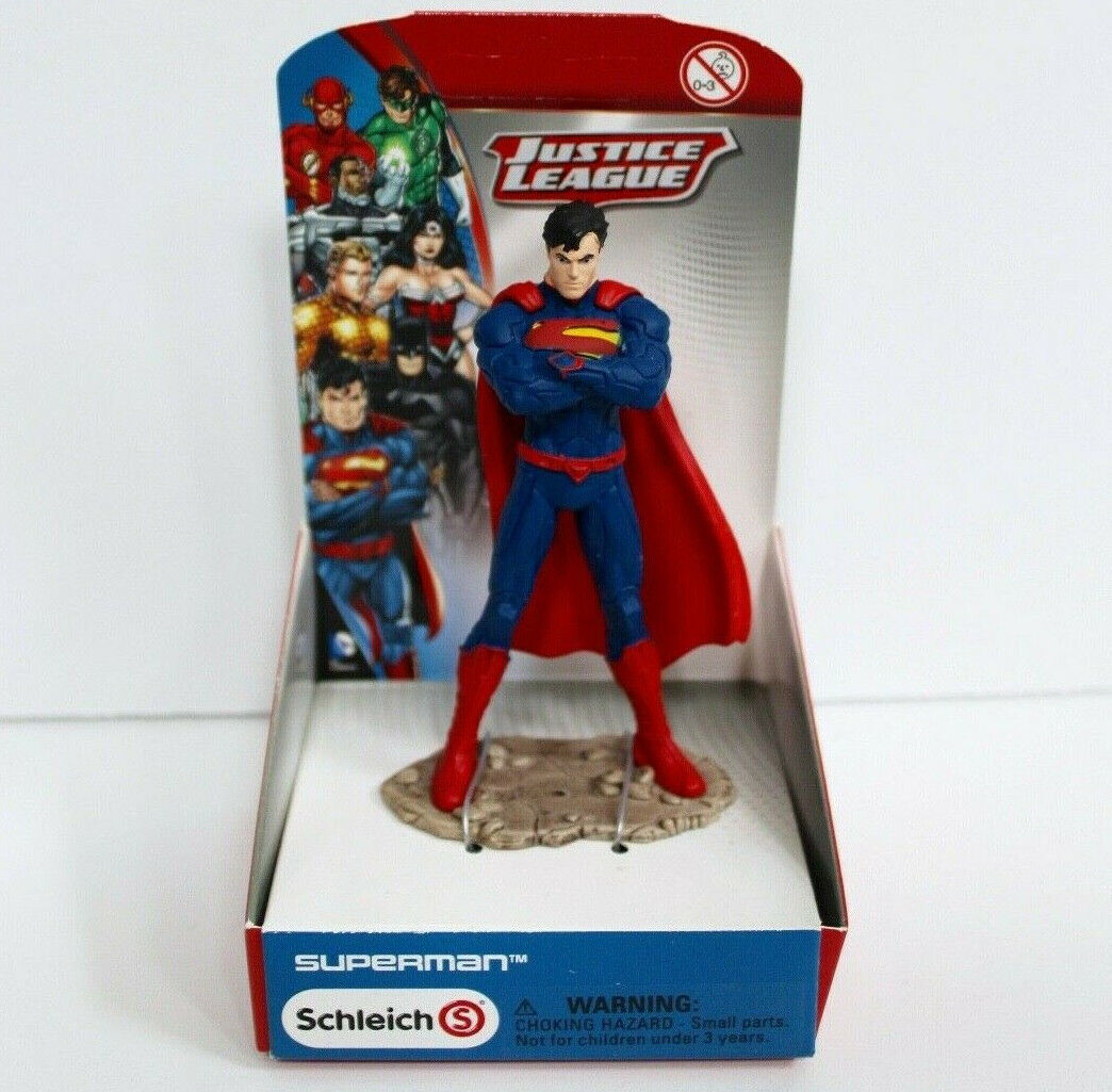 Schleich Justice League Superman Standing Action Figure Figurine 4" Tall Schleich - фотография #2