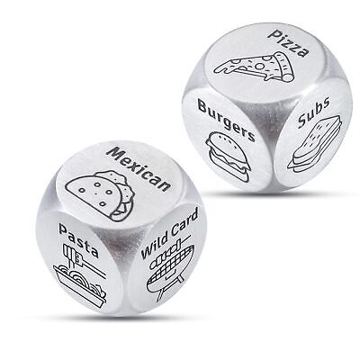 2 PCS Food Dice Game Food Decision Dice Food Dice for Couples 11 Year Anniver... FOOZDEEVAAQ Does not apply