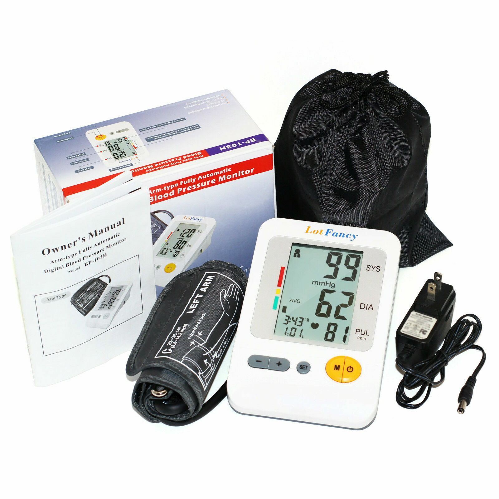 Automatic Digital Arm Blood Pressure Monitor Heart Rate Machine Meter BP Cuff LotFancy Does Not Apply - фотография #6