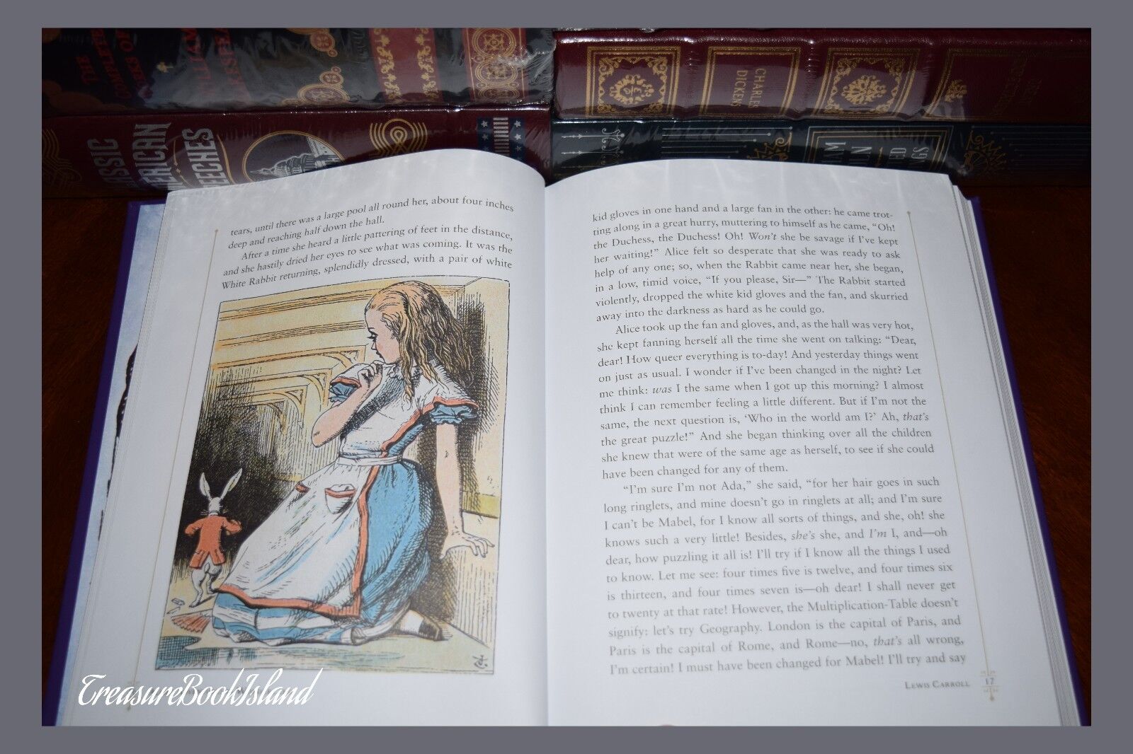New Alice in Wonderland & Through Looking Glass Illustrated Sealed Leather Bound Без бренда - фотография #8