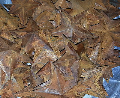 Rusty 2.25" (2-1/4") Country Stars, 3D, Rusted, Hang Hole Star, Lot of 100 Без бренда