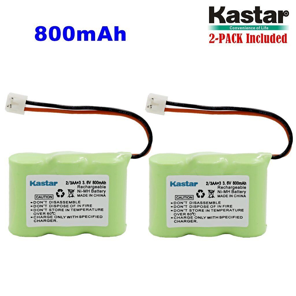 2 x 2/3AA 3.6V 800mAh EH Ni-MH Battery for AT&T 2422 80-5074-00-00 Lucent 2422 Kastar MH-2B-2/3AA3.6V-EH
