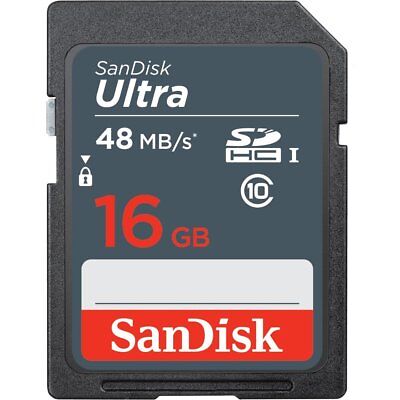 SanDisk Ultra 16GB SDHC SDXC SD Class 10 48MB/s 320x Memory Card SanDisk SDSDUP-016G-A46