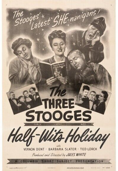 The Three Stooges Half Wits Holiday Movie Poster Print 17 X 12 Reproduction Без бренда