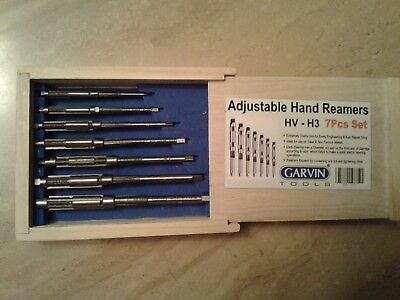 7pcs/set Adjustable Hand Reamers, HV to H3,1/4" to 15/32", HSS #515-ADJ7-New CME Does Not Apply