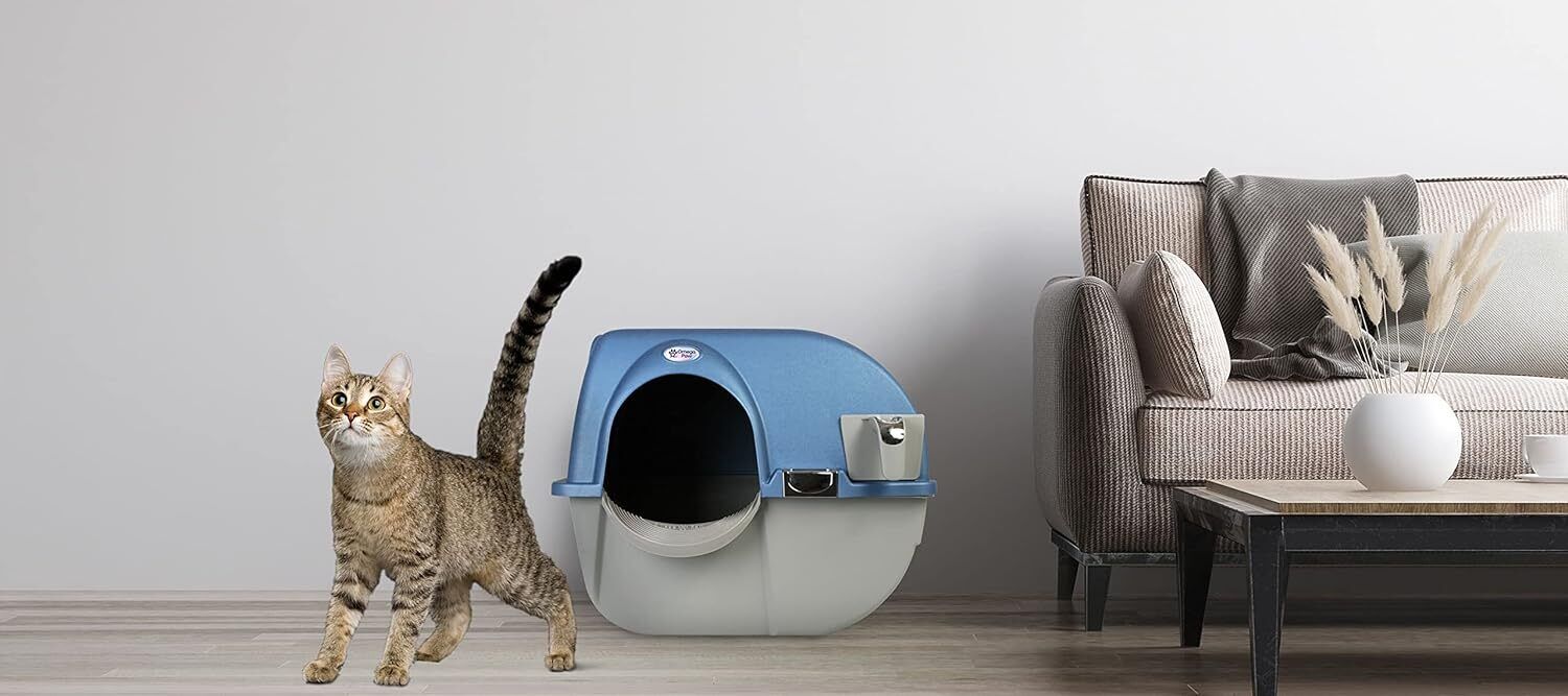 Omega Paw Premium Roll 'n Clean Litter Box Large,Cat, Peral Blue (PR-RA20-1) Does not apply - фотография #5