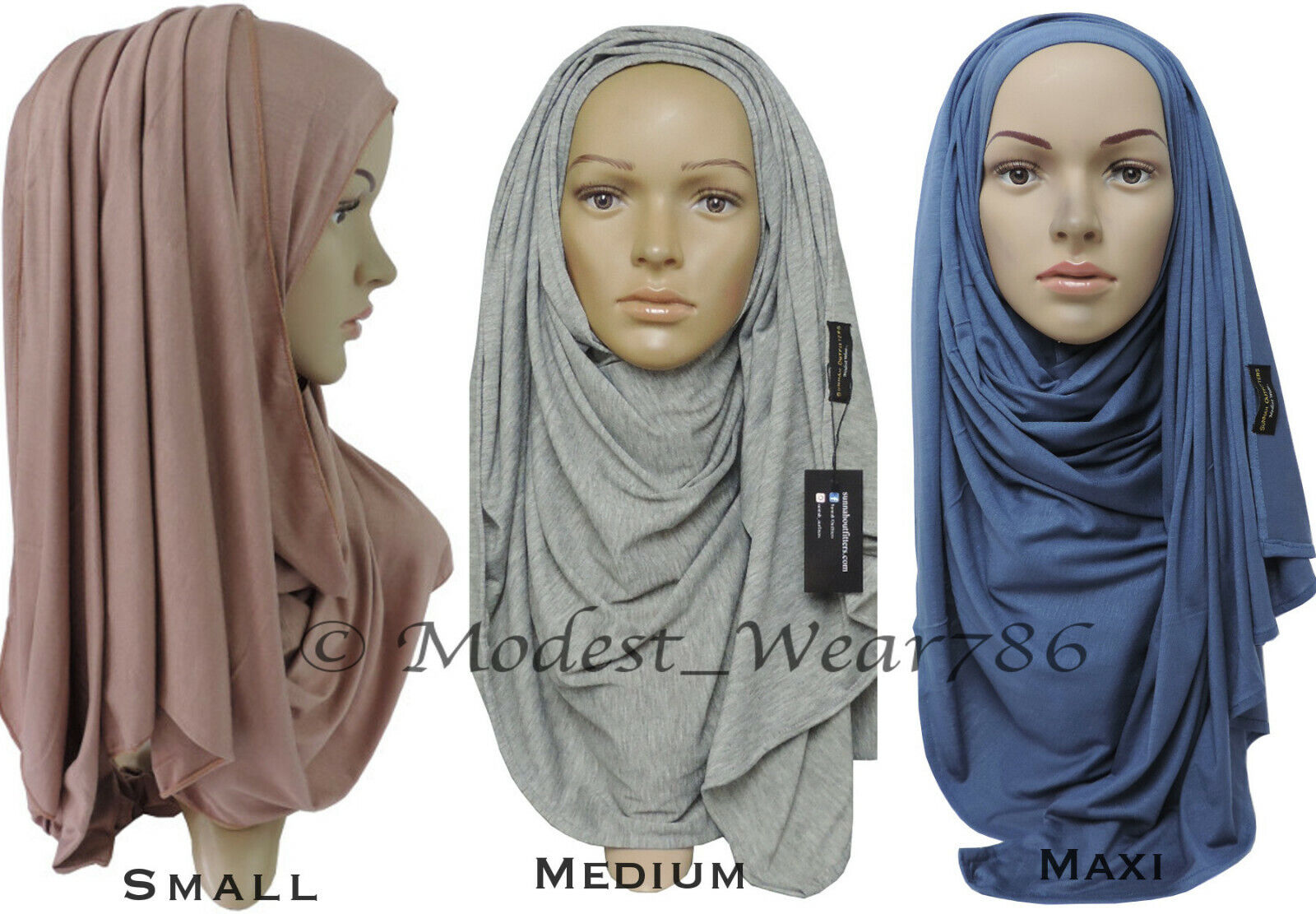 Premium Cotton Jersey Size Small / Medium / Maxi Hijab Scarf Muslim Headwear Sunnah Outfitters - фотография #2