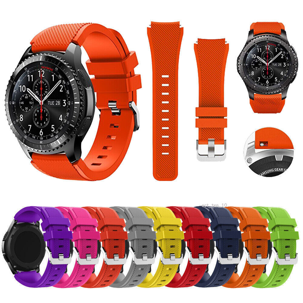 22mm Silicone Sport Strap Watch Band For Samsung Galaxy Watch 3 45/46mm Gear S3 Unbranded Does Not Apply