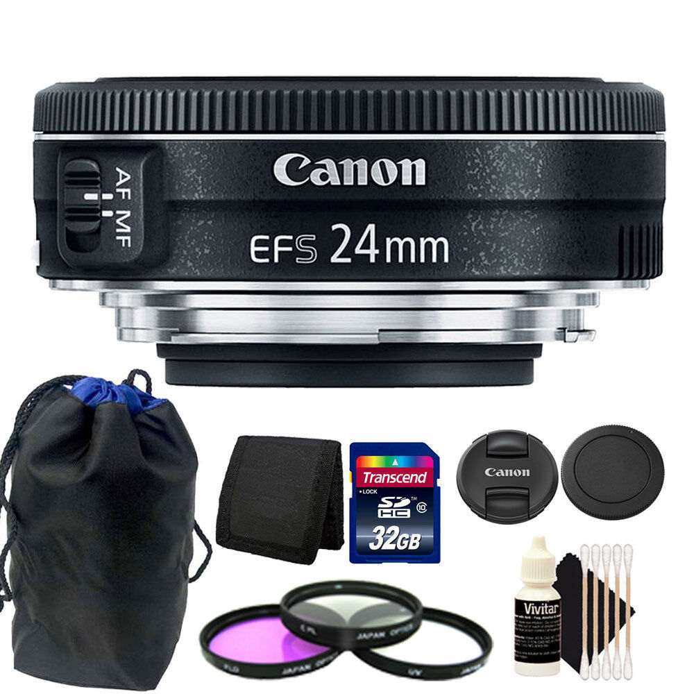 Canon EF-S 24mm f/2.8 STM Lens 32GB Accessory Kit for Canon Digital SLR Camera Canon CNN-24MM-28-K2-US