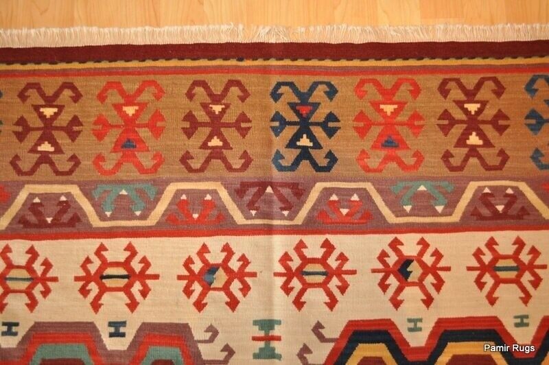 HANDMADE 5x7 ft. 100% wool SOUTHWESTERN Navajo design INDIAN  hand woven kilim Pamir Handmade-rug - фотография #3